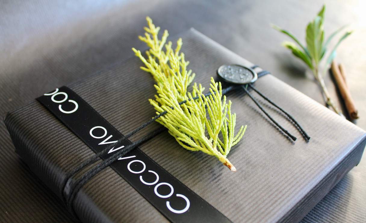 CocoaMo 2019 Winter gift wrap.