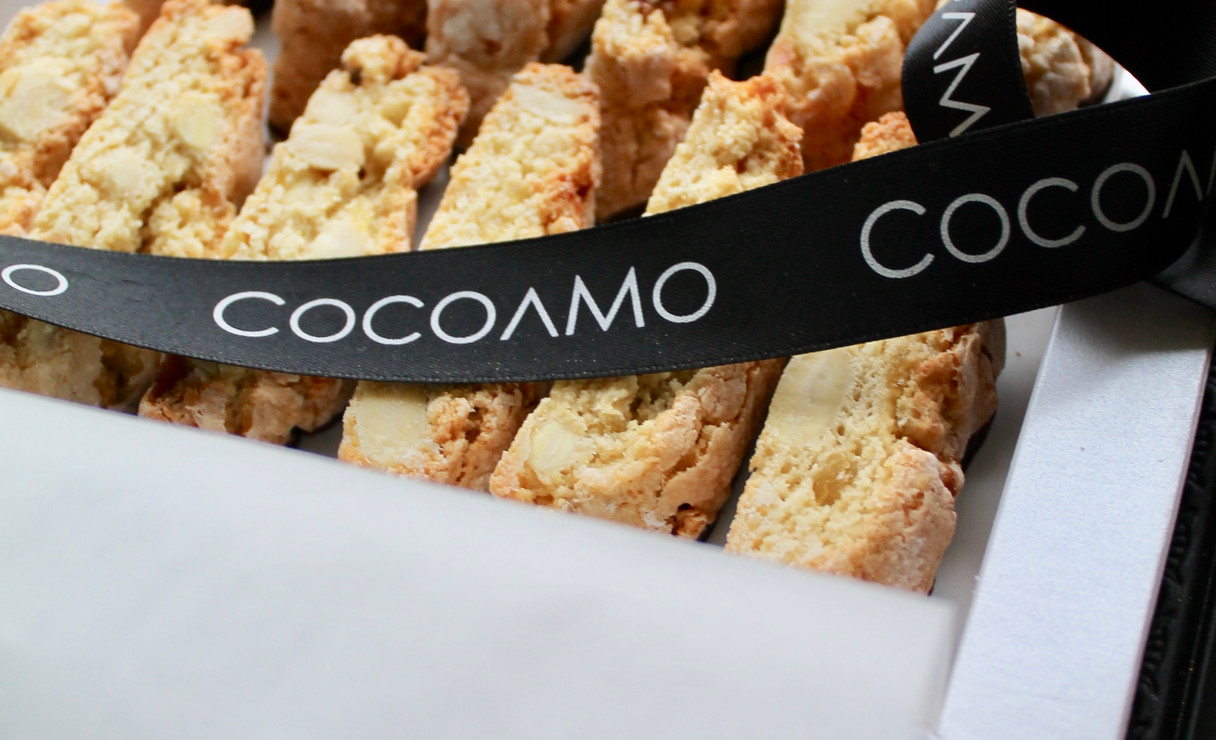 CocoaMo biscotti.