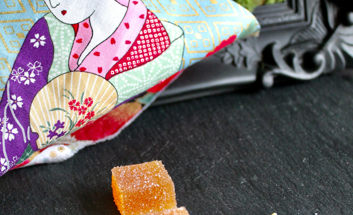 CocoaMo mandarin & oolong pâtes de fruit.
