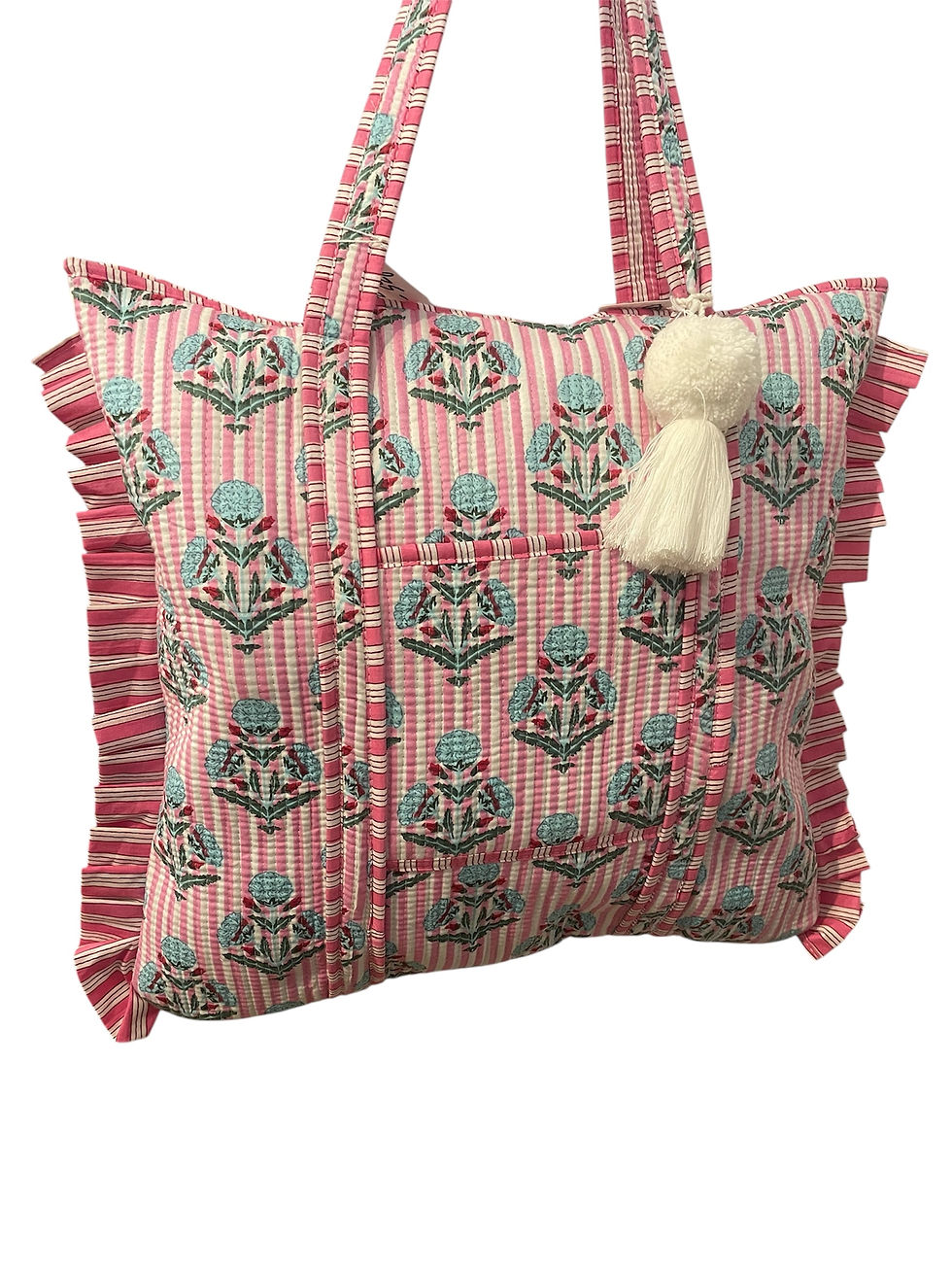 Frilled Tote bag with zip 