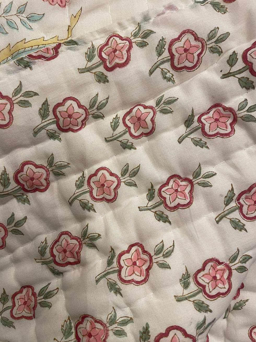Thumbnail: Handblock Printed Quilt 