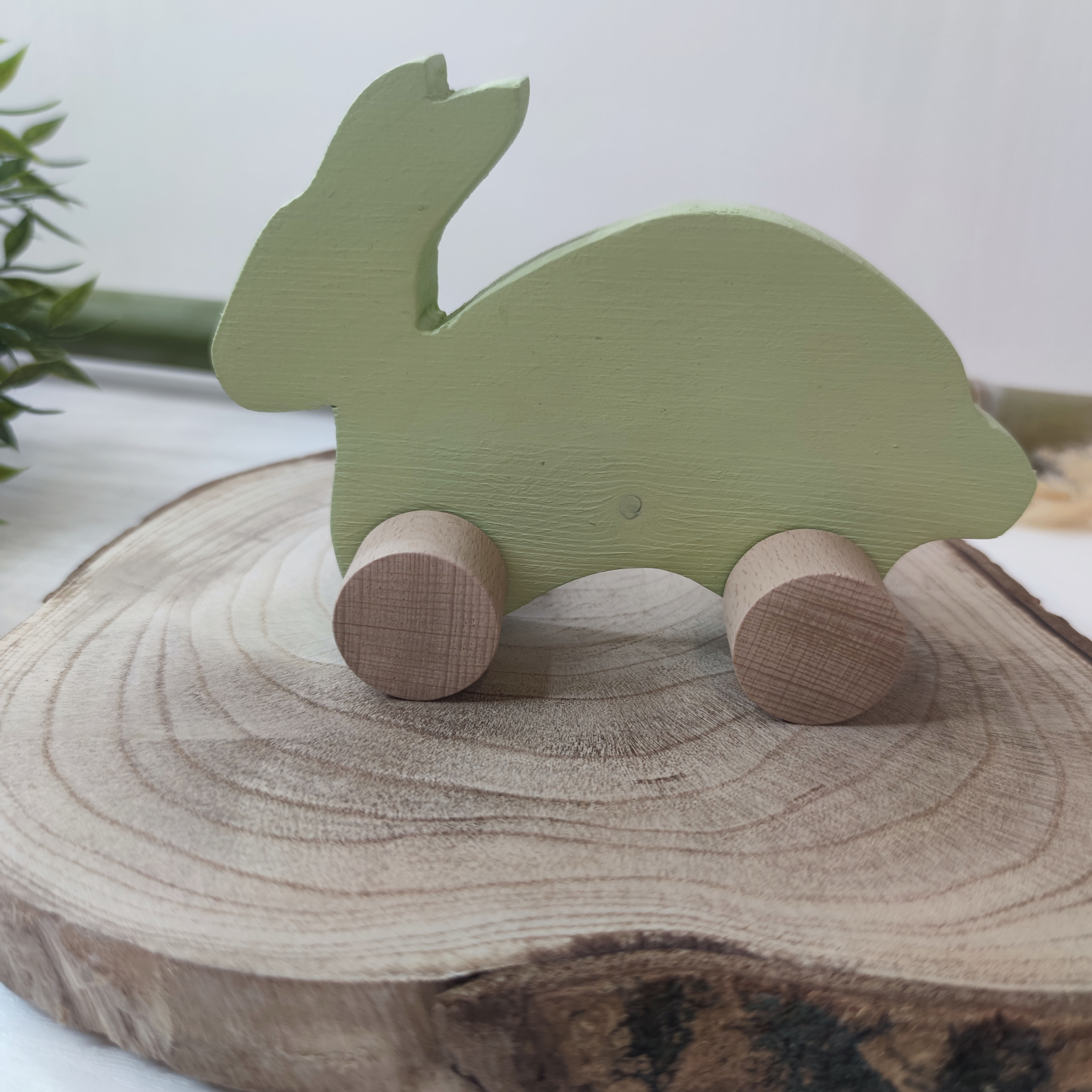 Conejo de arrastre de madera