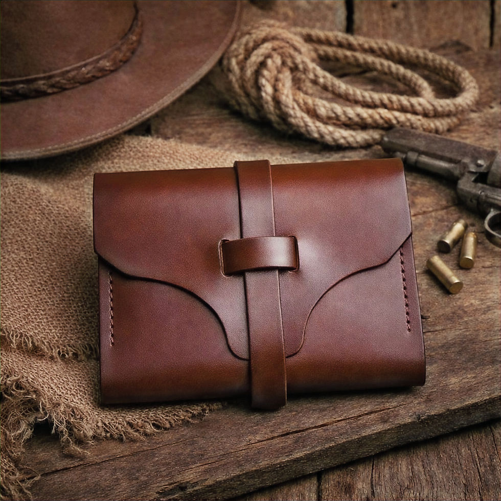Brown leather vintage wallet