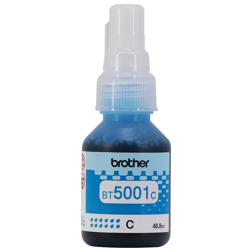 Botella de Tinta Brother BT5001C Cyan, 48.8ml, 5000 Páginas