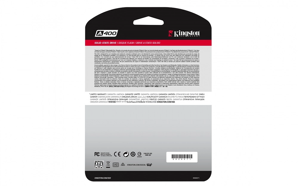 Miniatura: Unidad SSD Kingston A400, 480GB, SATA III, 2.5'', 7 mm