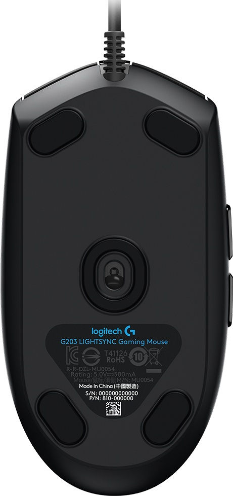 Miniatura: Mouse Gamer Óptico Logitech G203 LightSync, Alámbrico, USB, 8000DPI, Negro