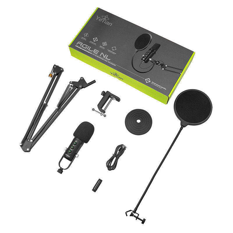Miniatura: Kit Micrófono Condensador Yeyian YSA-UCHQ-01, Alámbrico, USB, Negro