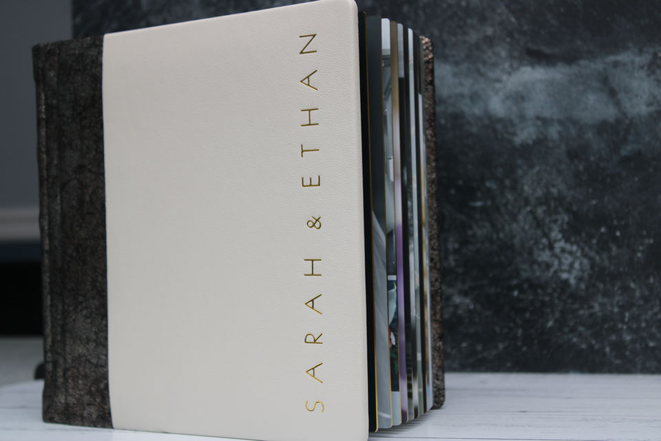 Textured leather matched with classic genuine leather takes this album to the next level