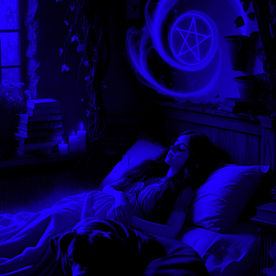 A witch interpreting her dreams