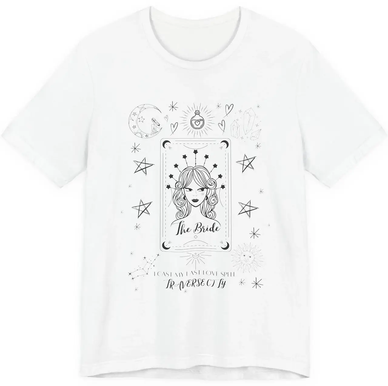 White Bride Witchy Themed Bachelorette Shirt