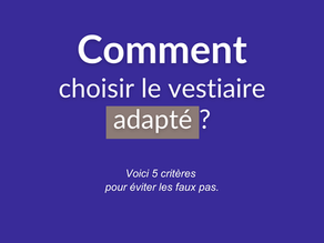 Guide Vestiaires : Comment choisir le vestiaire adapté ? Texte indiquant 'Voici 5 critères pour éviter les faux pas.'. En bas de l'image, le logo 'Mino & Lorenzini SA' avec la mention 'Groupe PROVOST' en dessous.