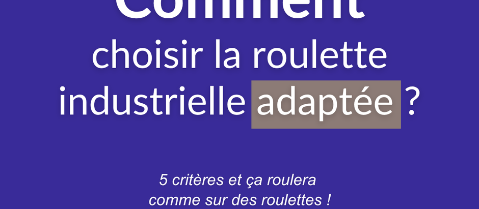 Guide Roulette : Comment choisir la roulette industrielle adaptée ? Texte indiquant '5 critères et ça roulera comme sur des roulettes !'. En bas de l'image, le logo 'Mino & Lorenzini SA' avec la mention 'Groupe PROVOST' en dessous.