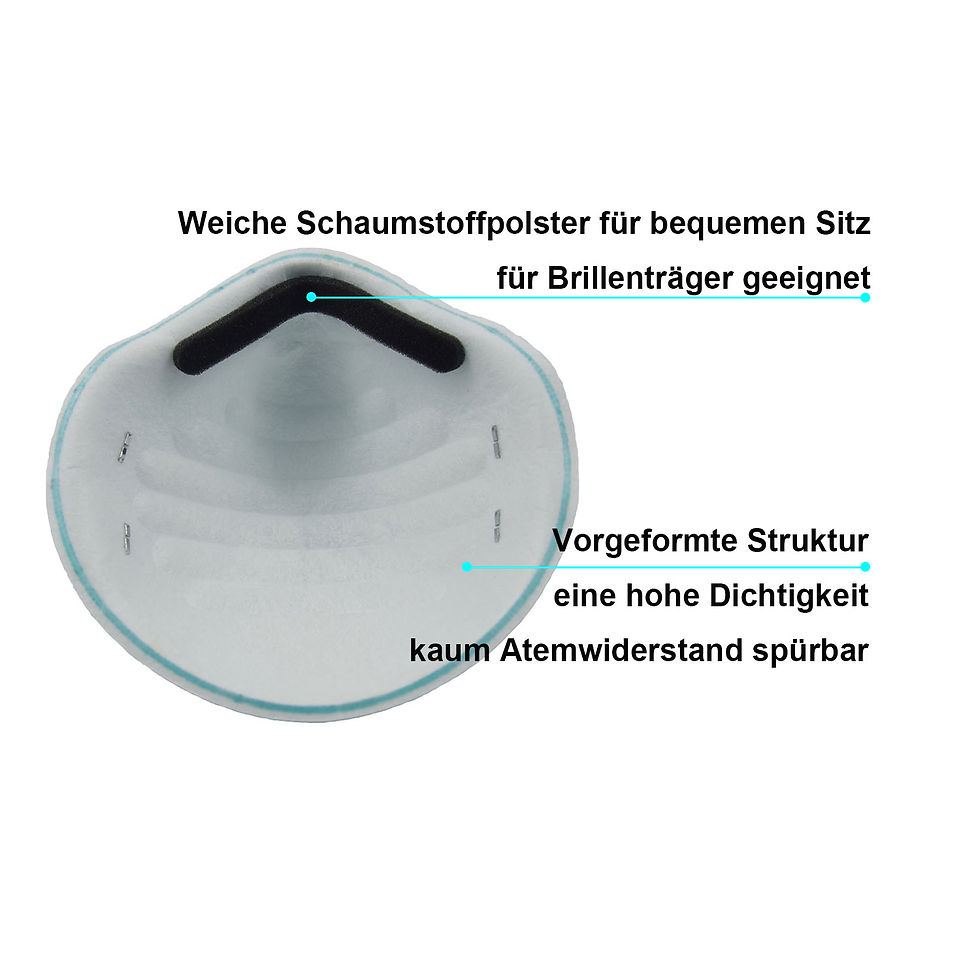Miniaturbild: BSWAY® 20 x FFP2 Partikelfilteriende Halbmaske Atemschutz  Cup Form ohne Ventile