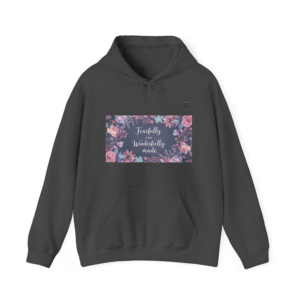Thumbnail: Fearfully Wonderfully Made Unisex Heavy Blend Hoodie-Bible Inspired