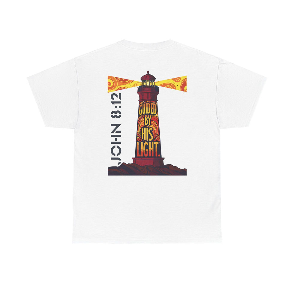 Thumbnail: Guided by Light Christian Bible Verse Tee