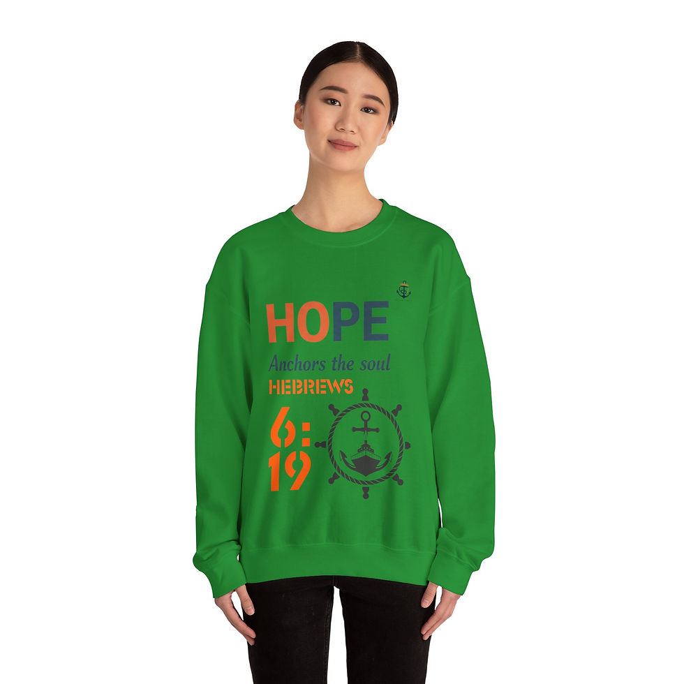 Thumbnail: Christian Bible Hope Anchors the Soul Sweatshirt