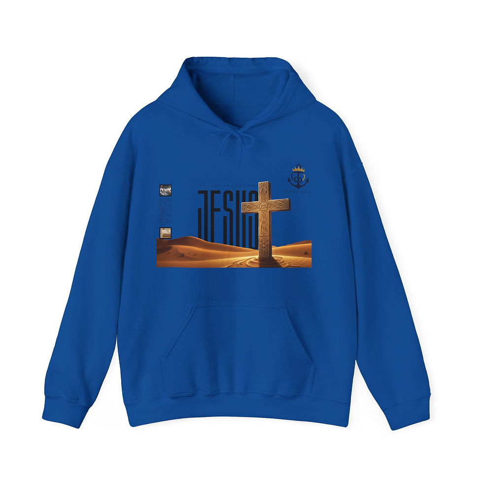 Thumbnail: Faith-Bible Inspired Unisex Heavy Blend™ Hooded Sweatshirt - Jesus Design