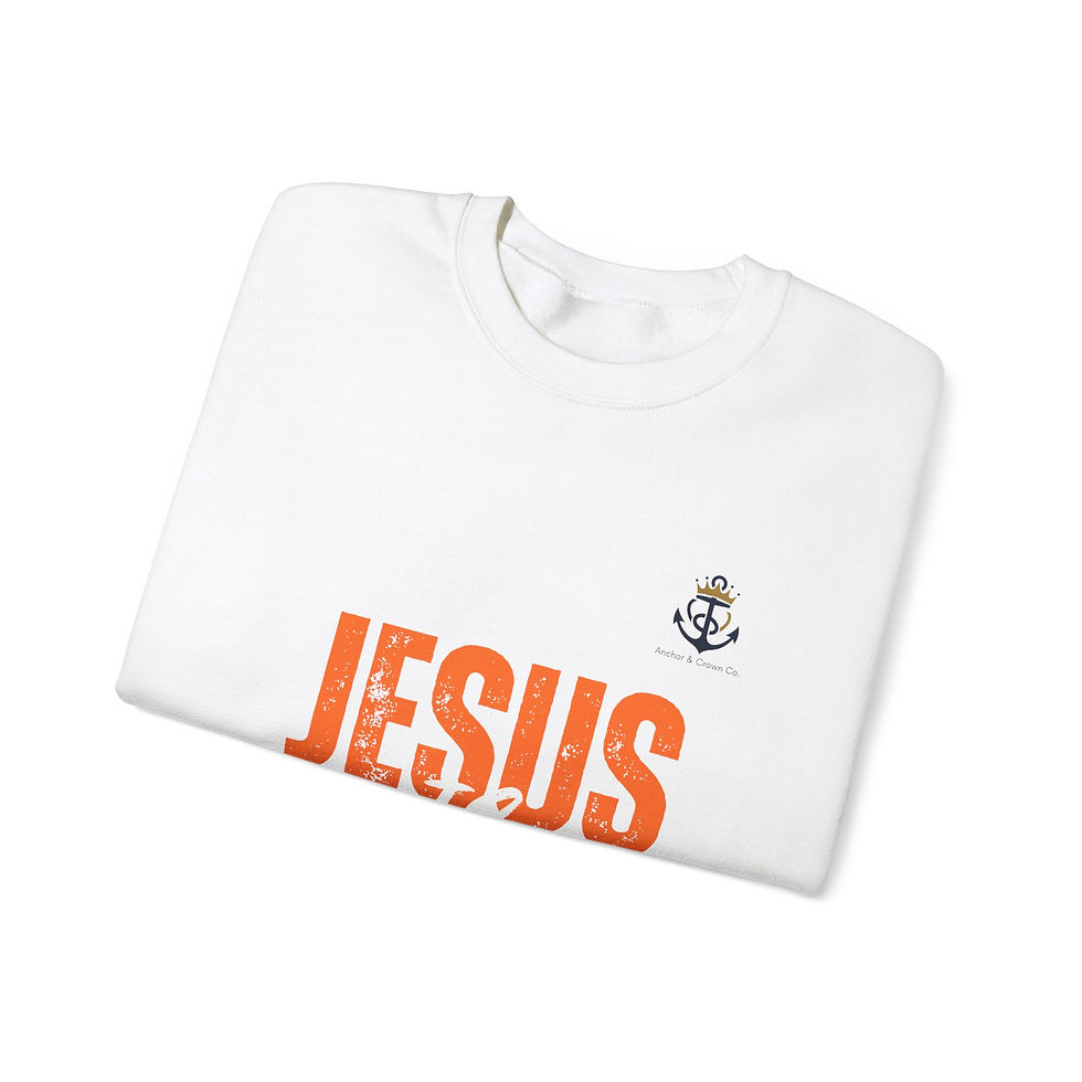Thumbnail: Jesus Enough Unisex Heavy Blend Crewneck Sweatshirt - Faith-Bible Inspired 