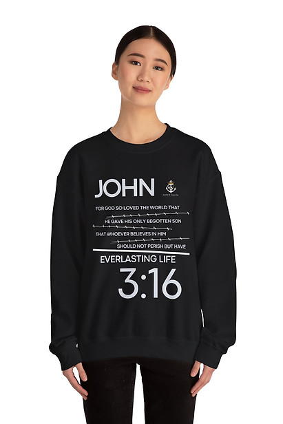 Stylish T-shirt featuring an uplifting Bible verse in modern design.