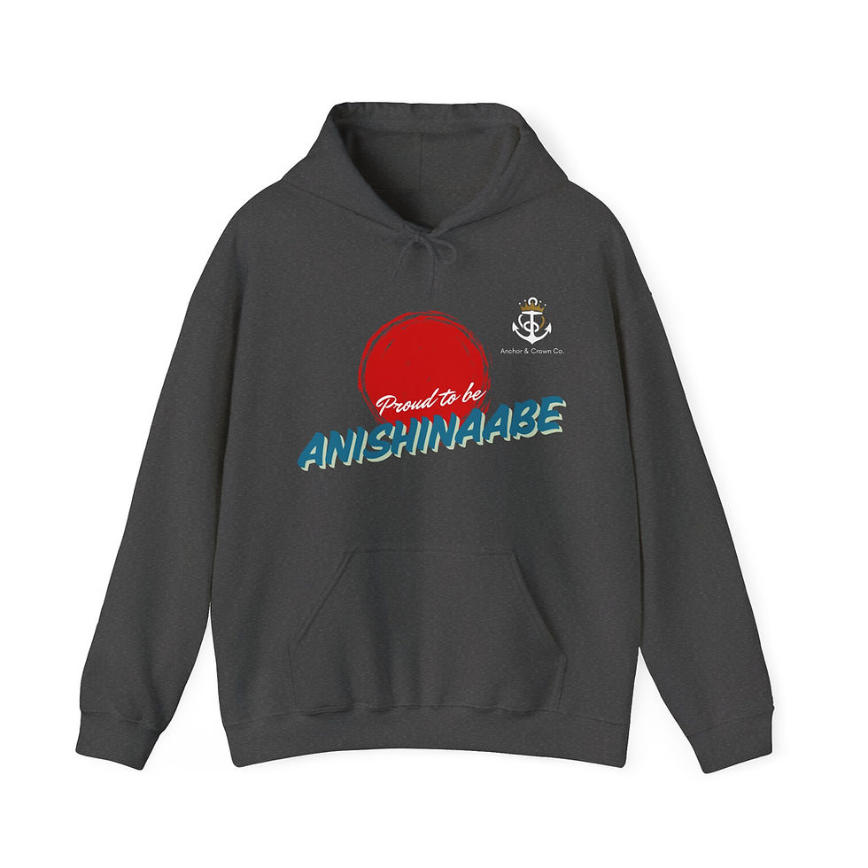 Thumbnail: Proud to be Anishinaabe Hoodie - Unisex Heavy Blend™ Sweatshirt, Cultural Pride