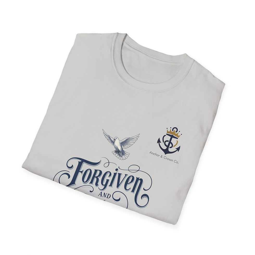 Thumbnail: Forgiven and Free Unisex Soft style T-Shirt - Bible Inspirational Apparel