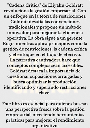 Libro Cadena crítica