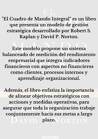 El cuadro de mando integral libro