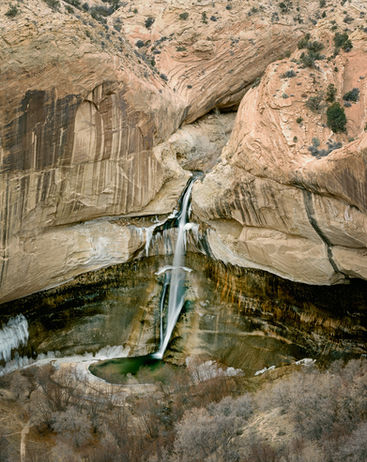 photo of Lower Calf Creek Falls in Calf Creek Canyon, Escalante Canyons, Grand Staircase - Escalante National Monument. 
