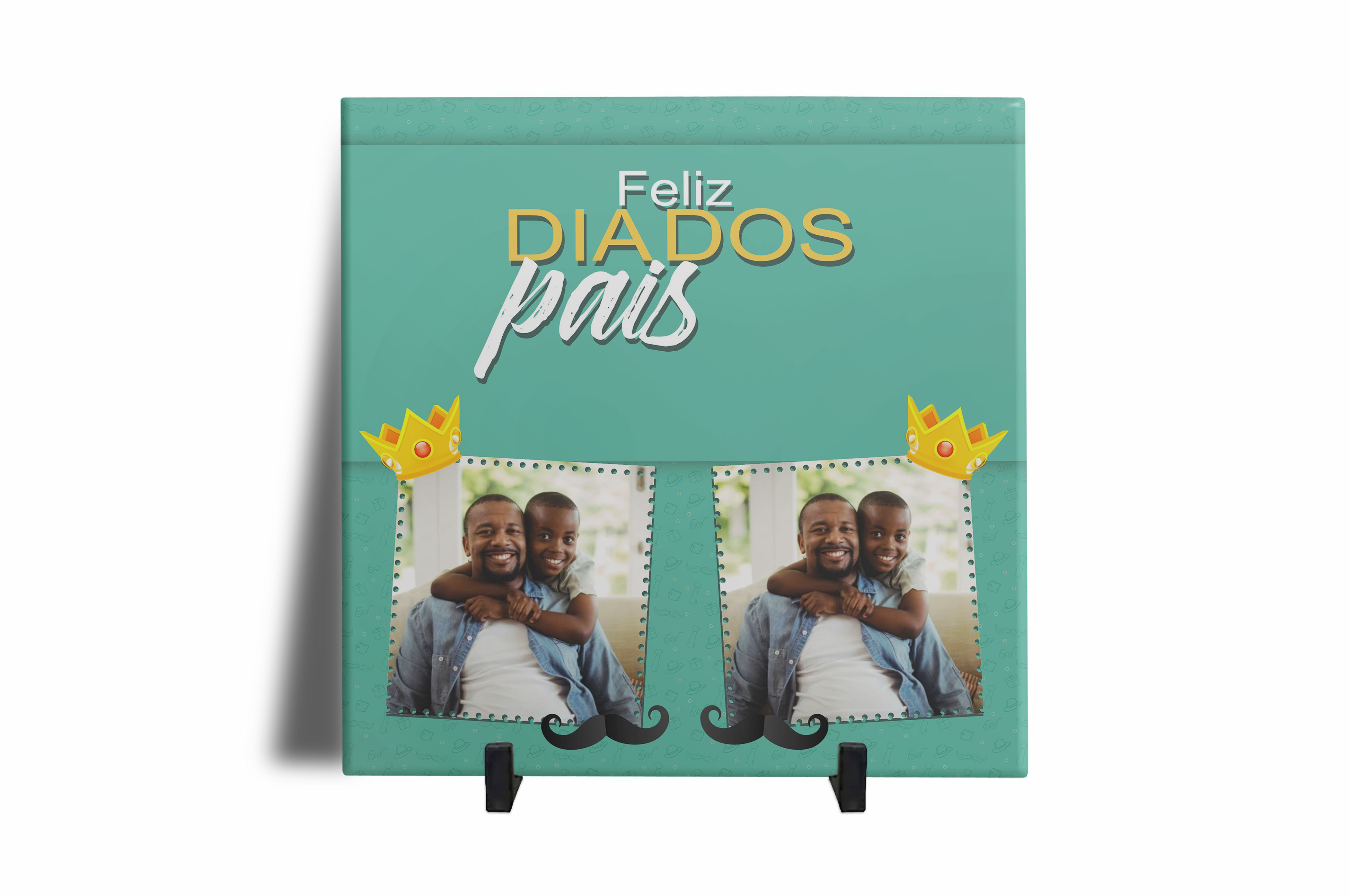 Azulejo Personalizado Dia dos Pais - Feliz Dia dos Pais (c/ foto)