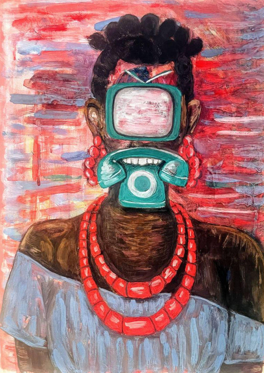 Title: Voiceless Signal Painting. Art by: Adekunle Gafar