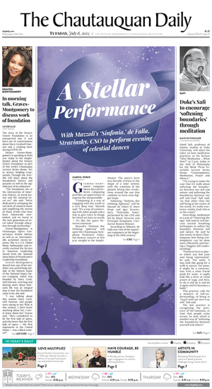 The Chautauquan Daily — Front for July 8, 2025