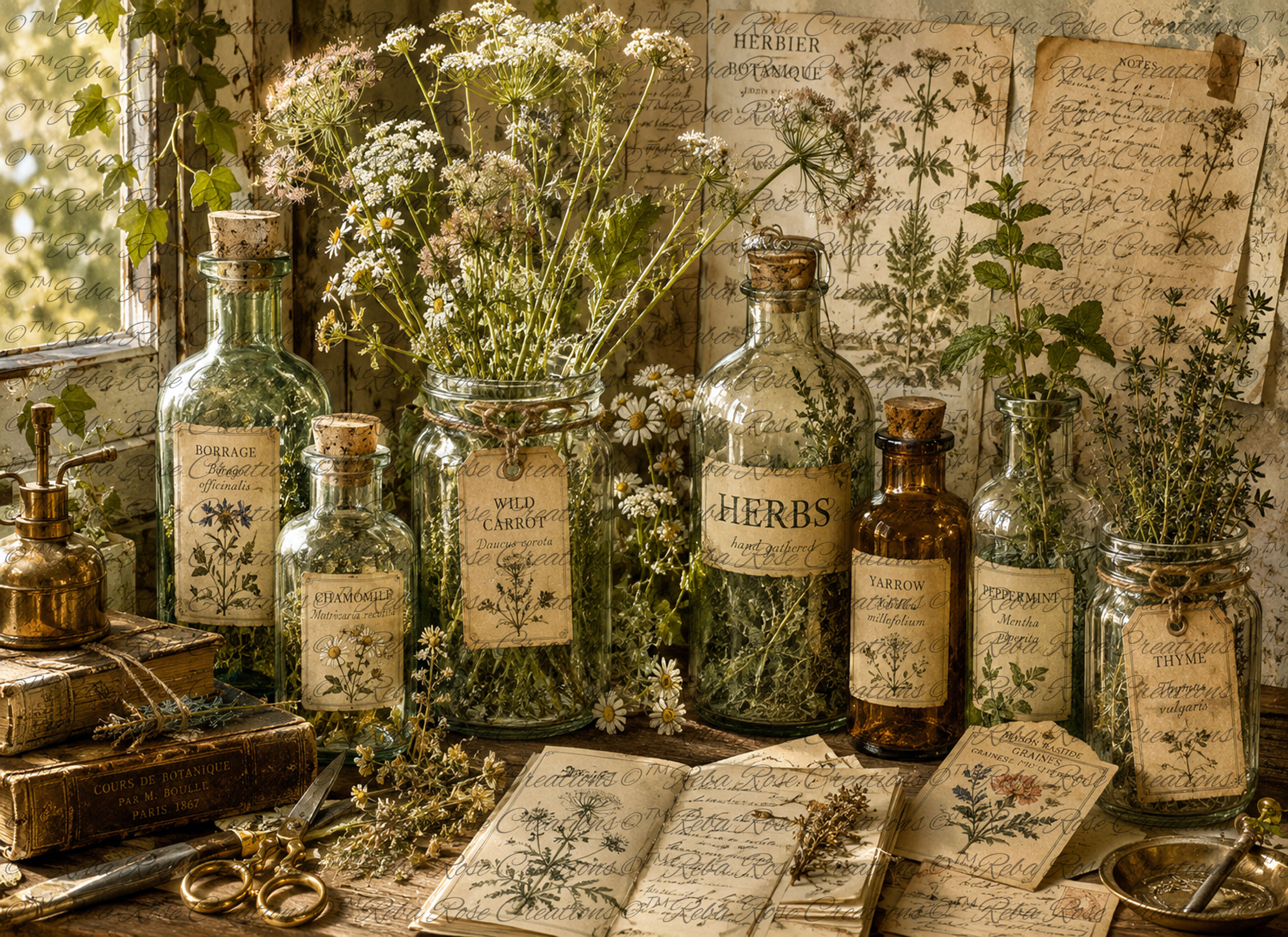 0547 - Herb Bottles