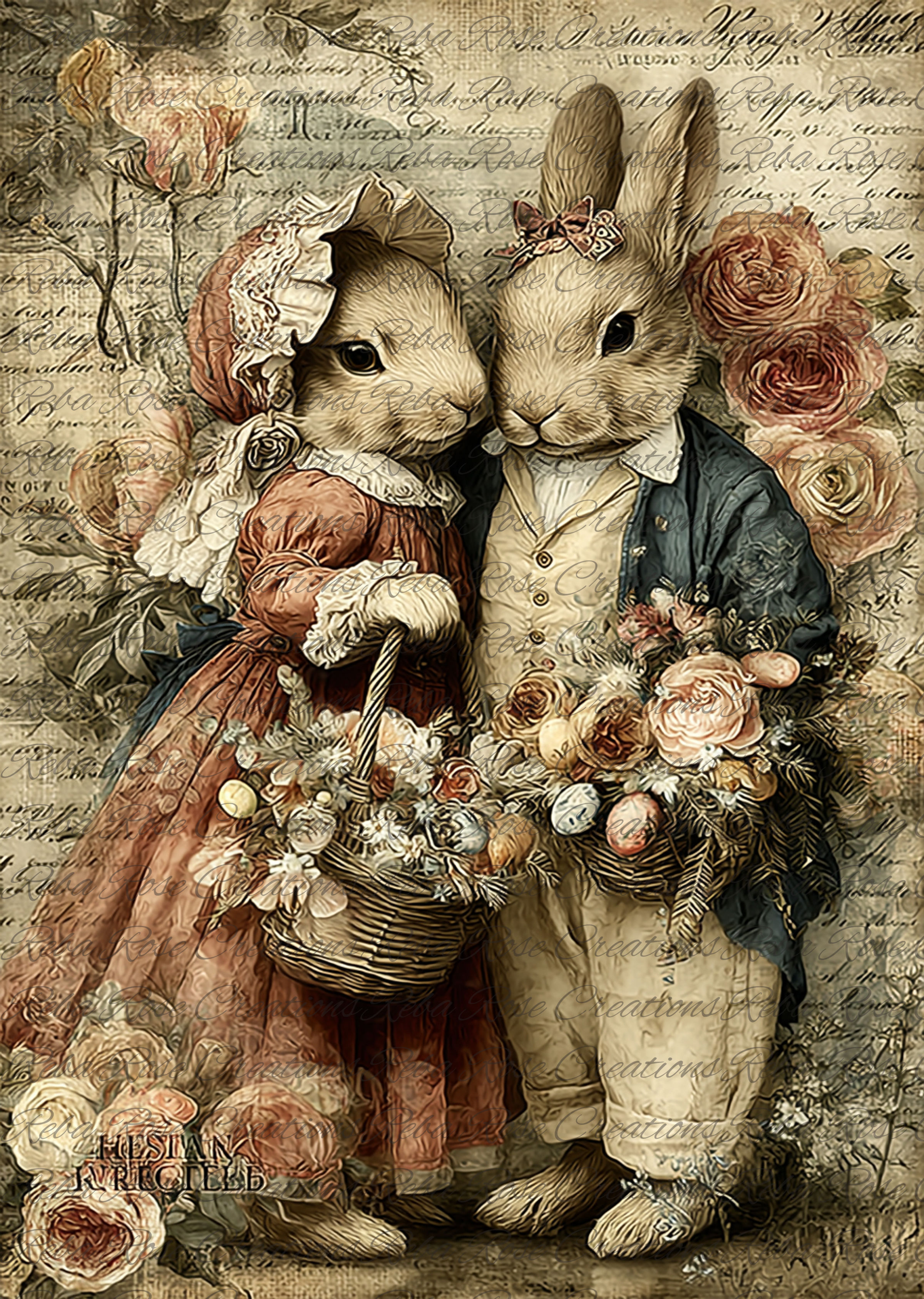 2493-Easter Bunny Pair