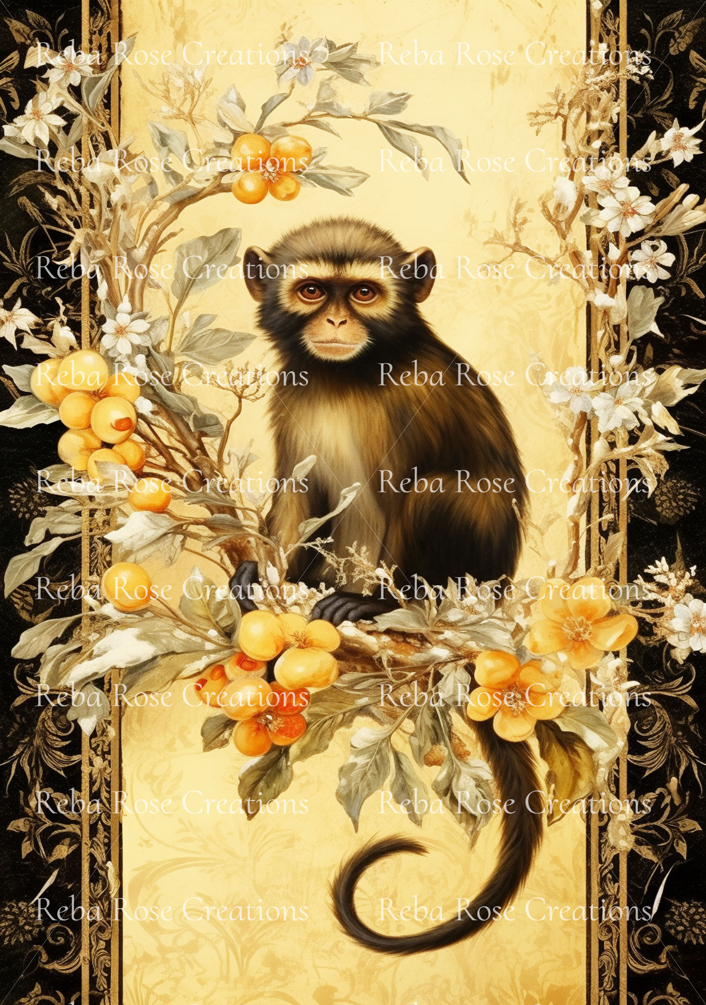 1150 - Floral Monkey