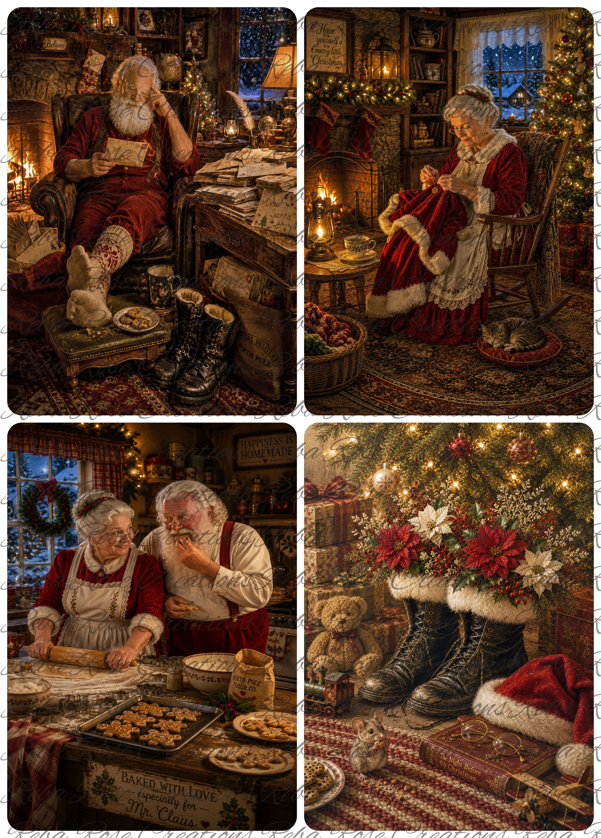 3164-Slice of Life-Santa and Mrs.
