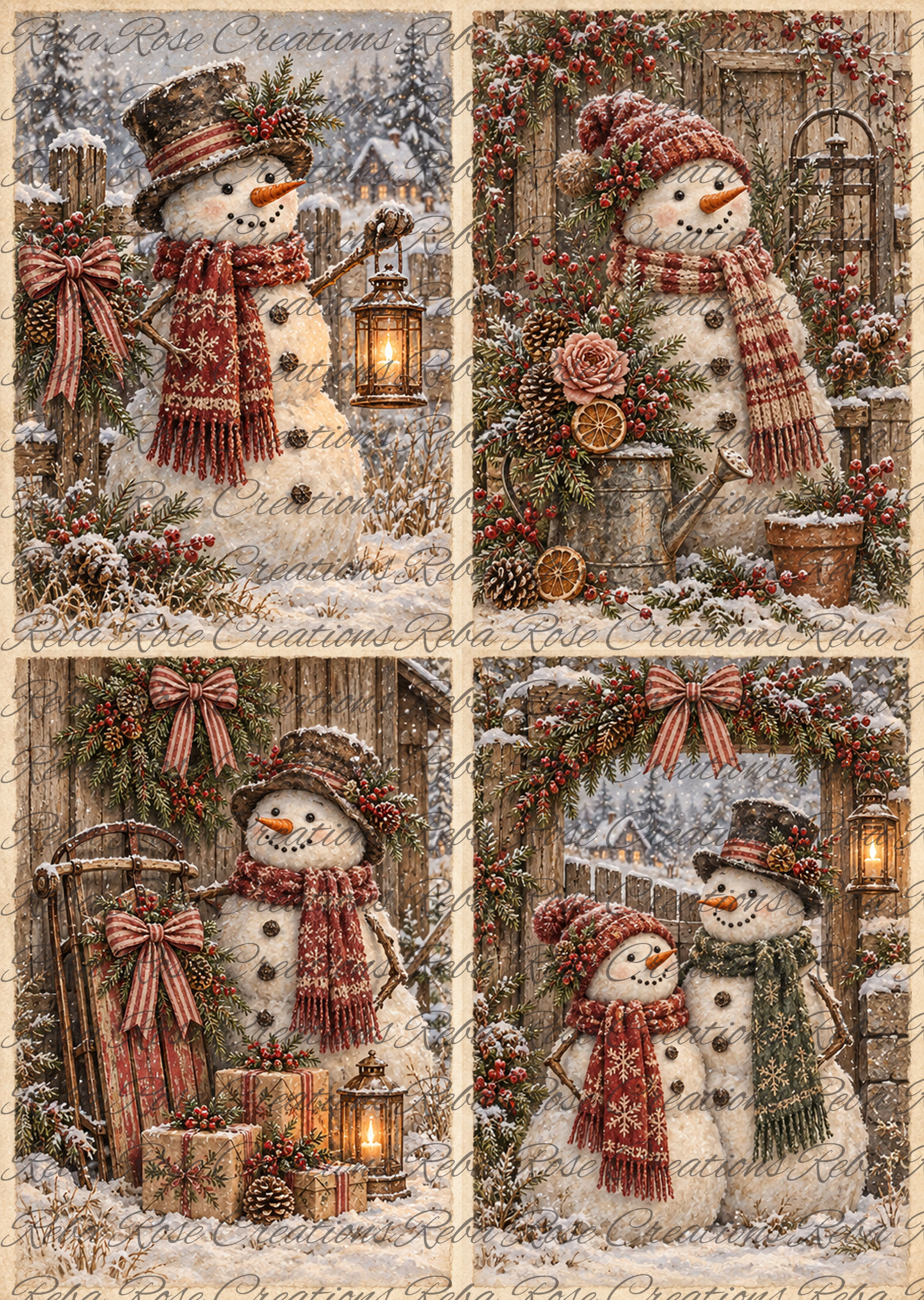 3151-Rustic Snowmen