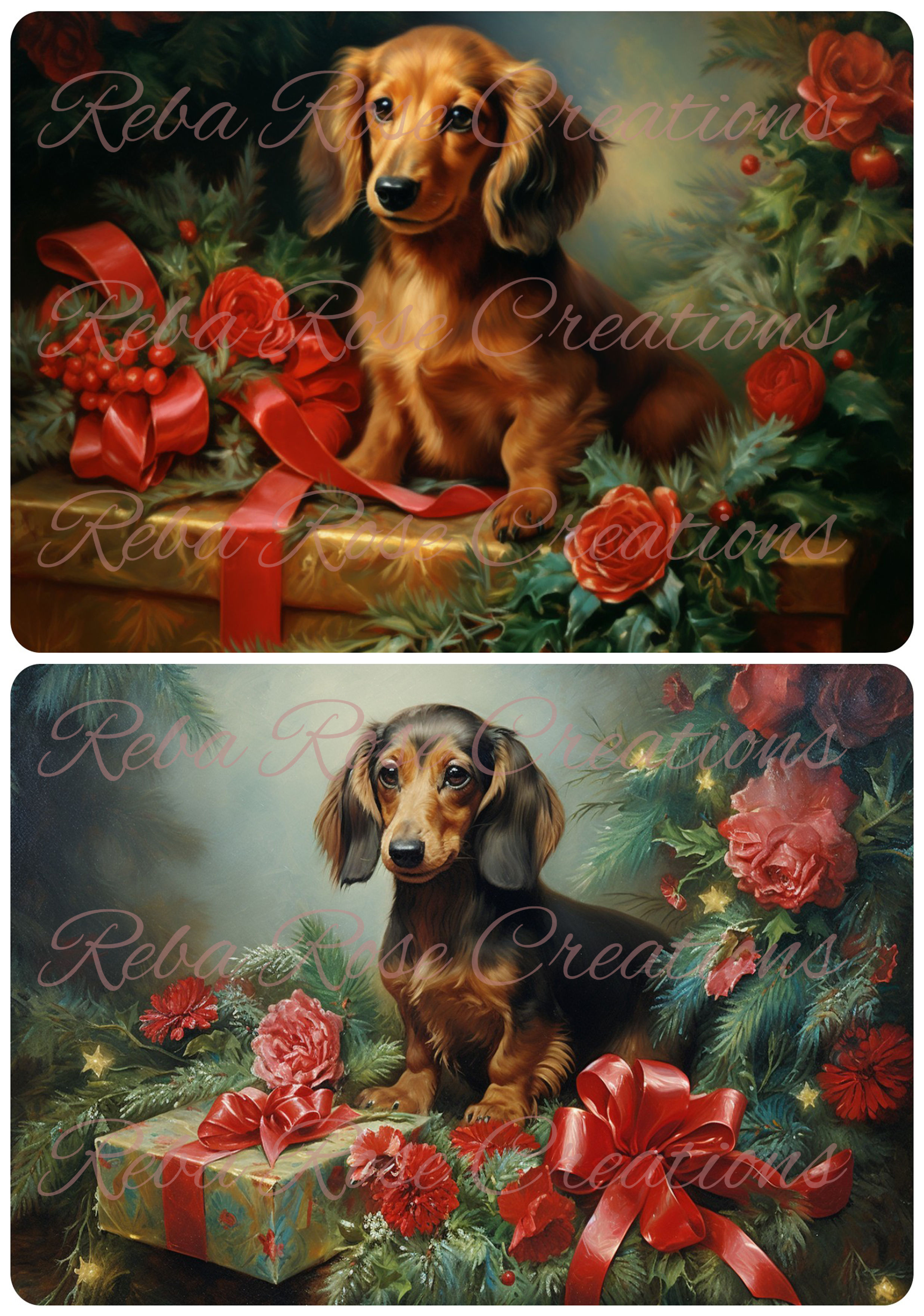 0713 - Christmas Dachshund Puppies