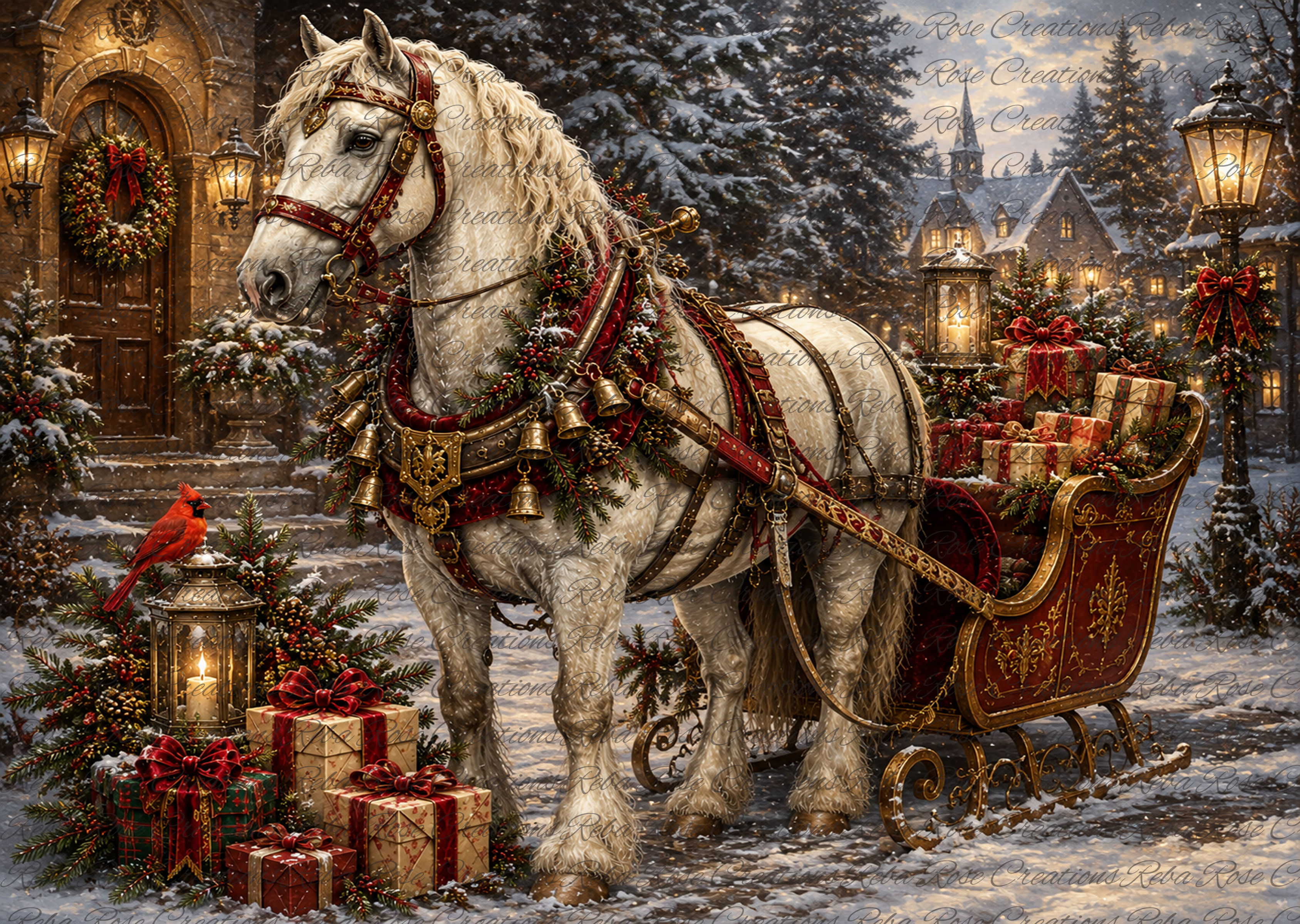 3160-Horse Drawn Christmas