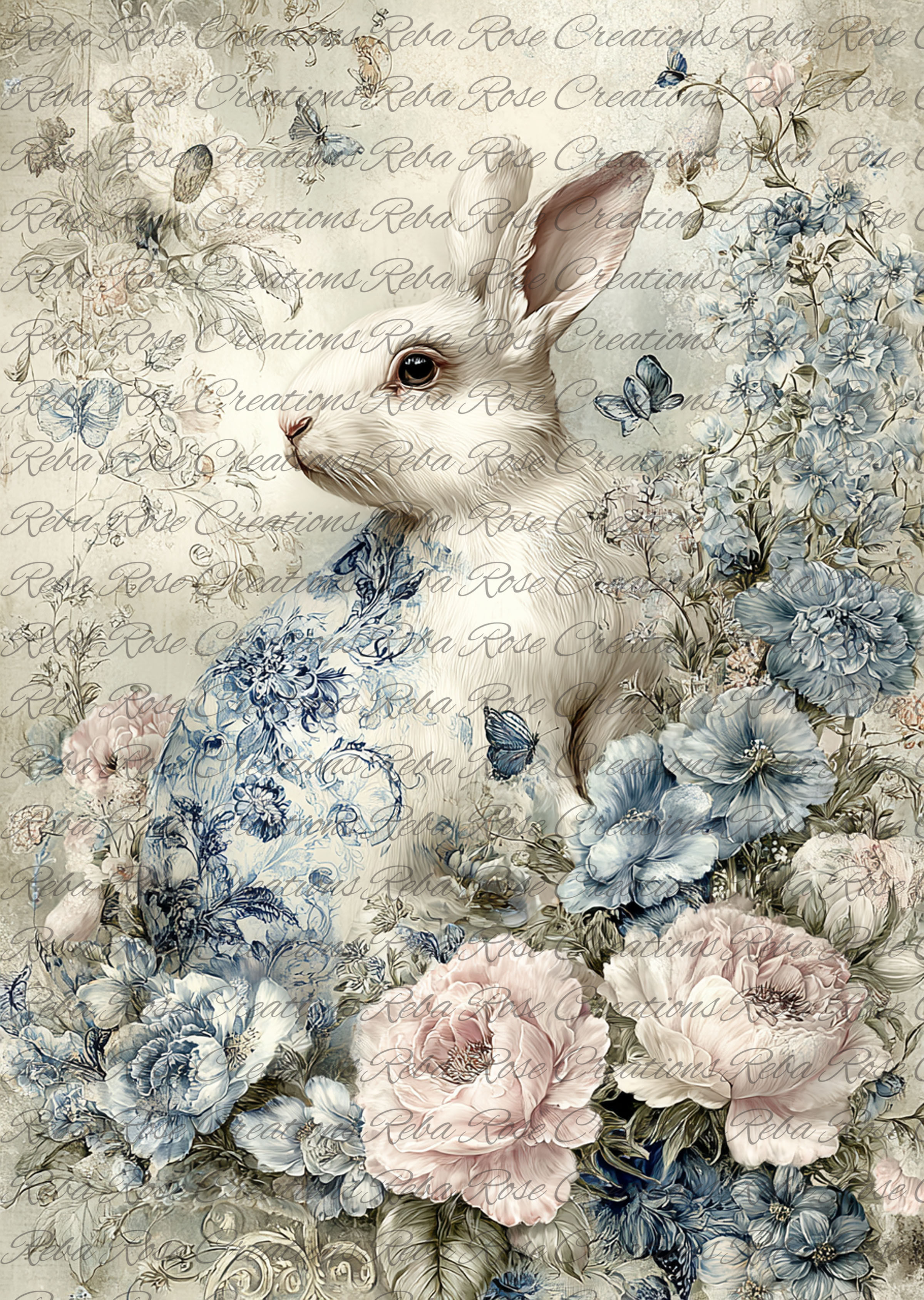 2532-Porcelain Spring Rabbit Two