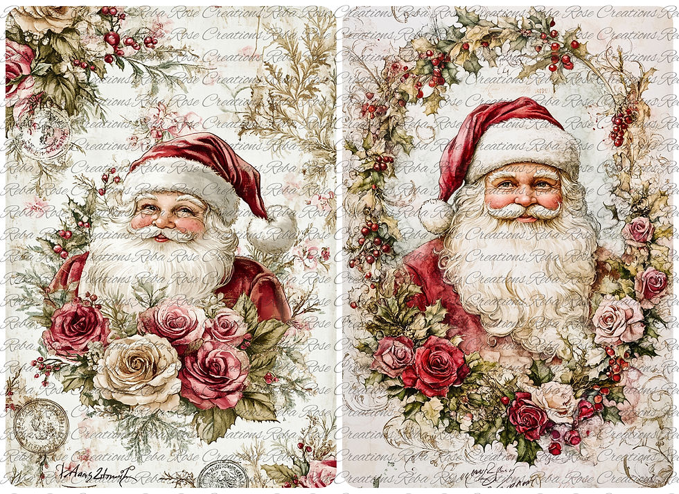 2355--Winter Rose Santas