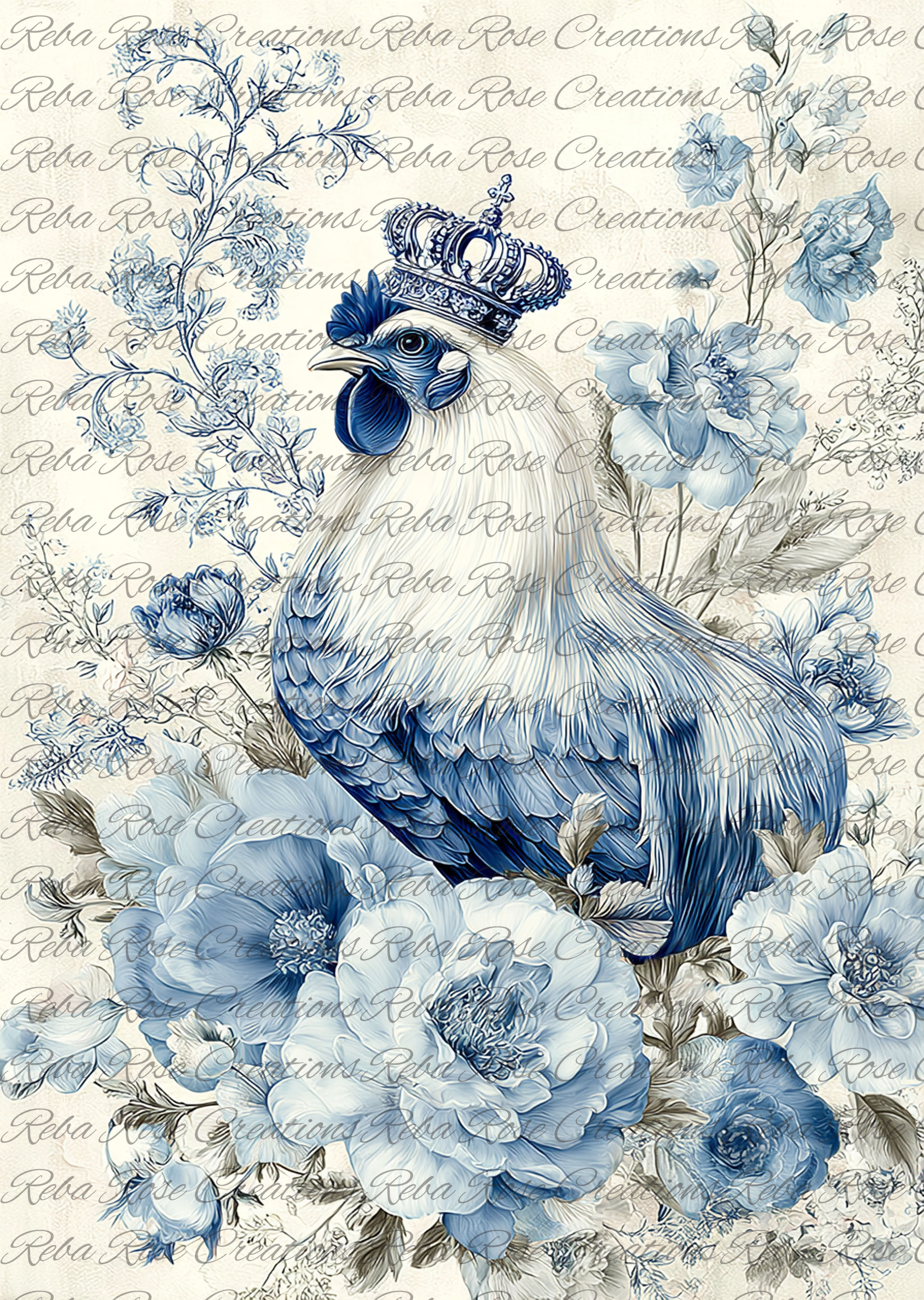 2526-Porcelain Rooster King