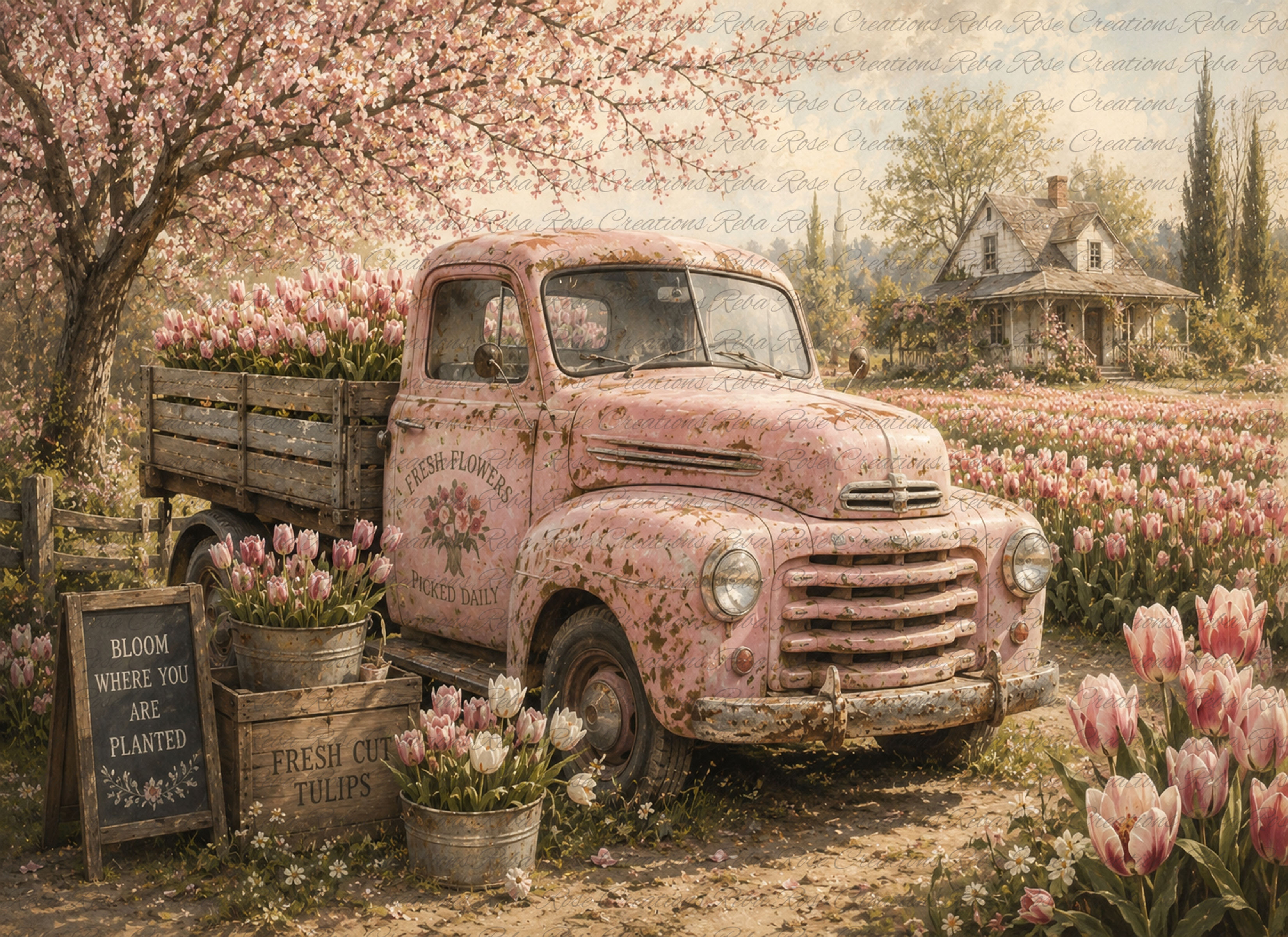 0200 - Pink Farmhouse Truck