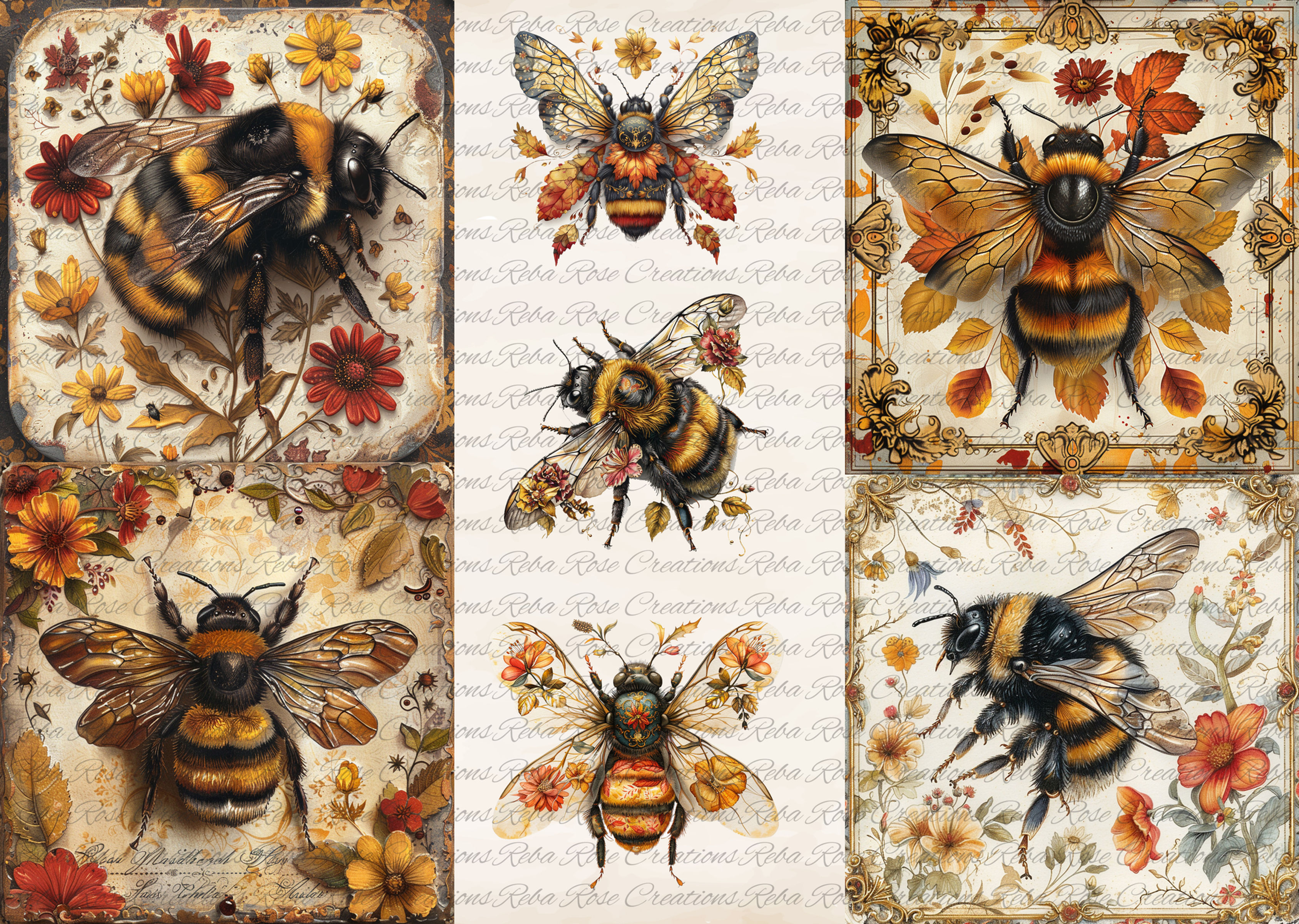 2235-Autumn Bee4x4 Coasters