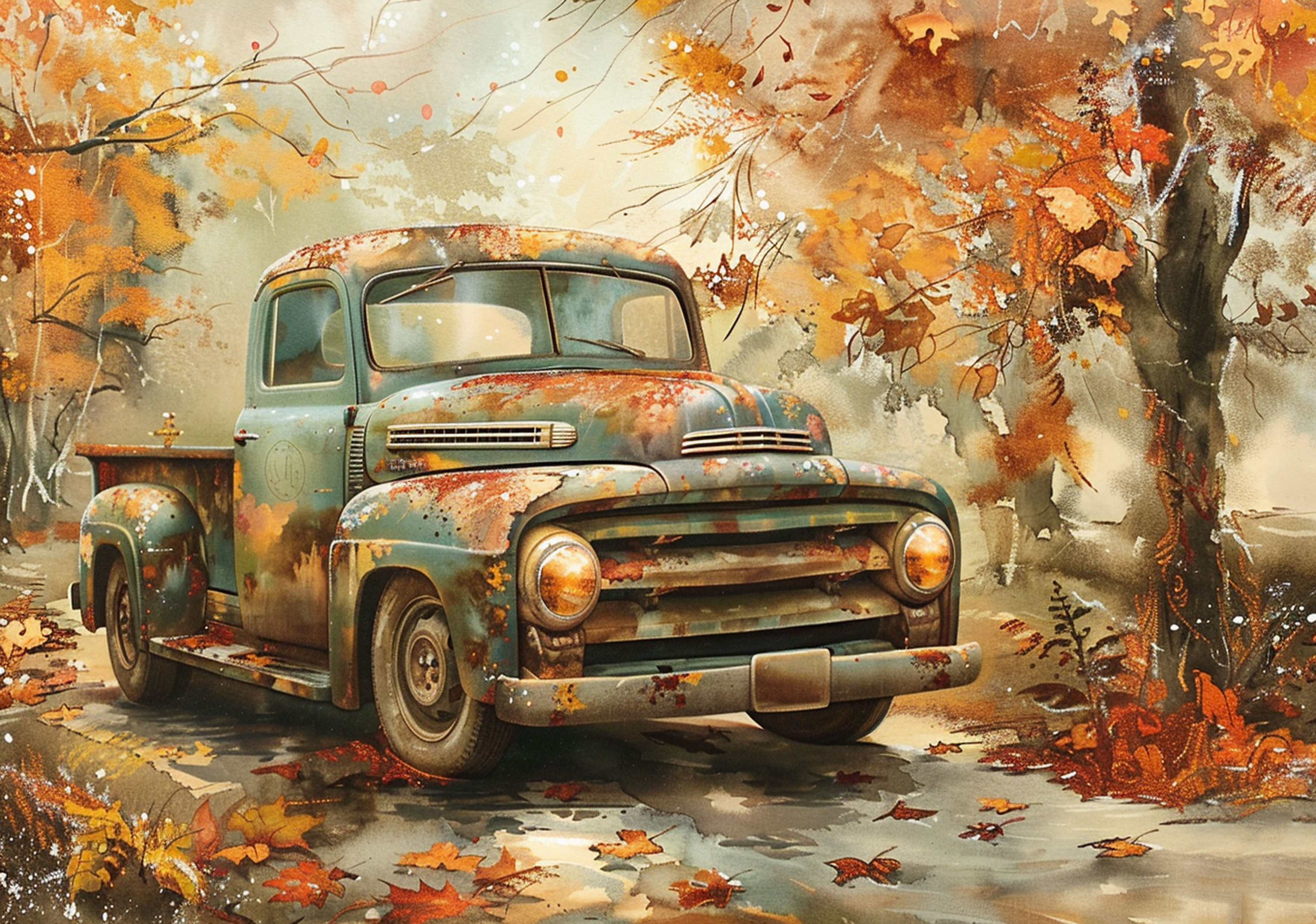 DD-07-Autumn Vintage Ford Truck