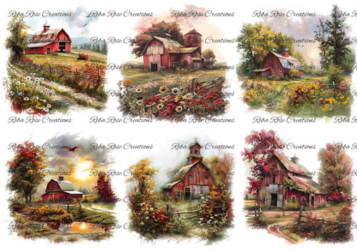 CS-01-Barns | Reba Rose CreationsPaper Size is 8.25x11.75 These are on ...