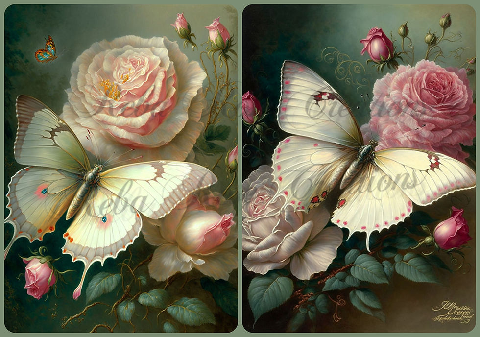 Roses and Butterflies