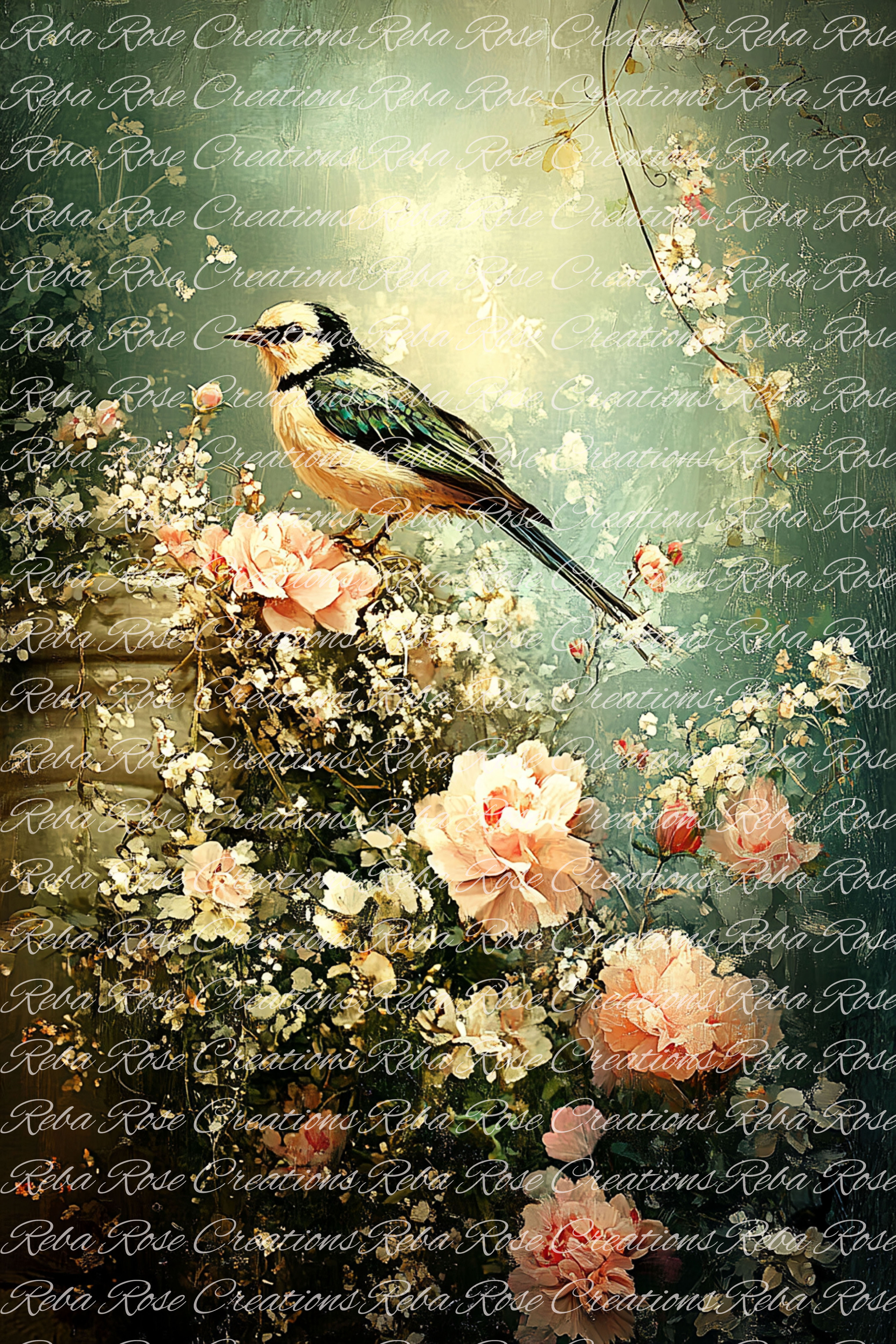 A3-184-Green Spring Background