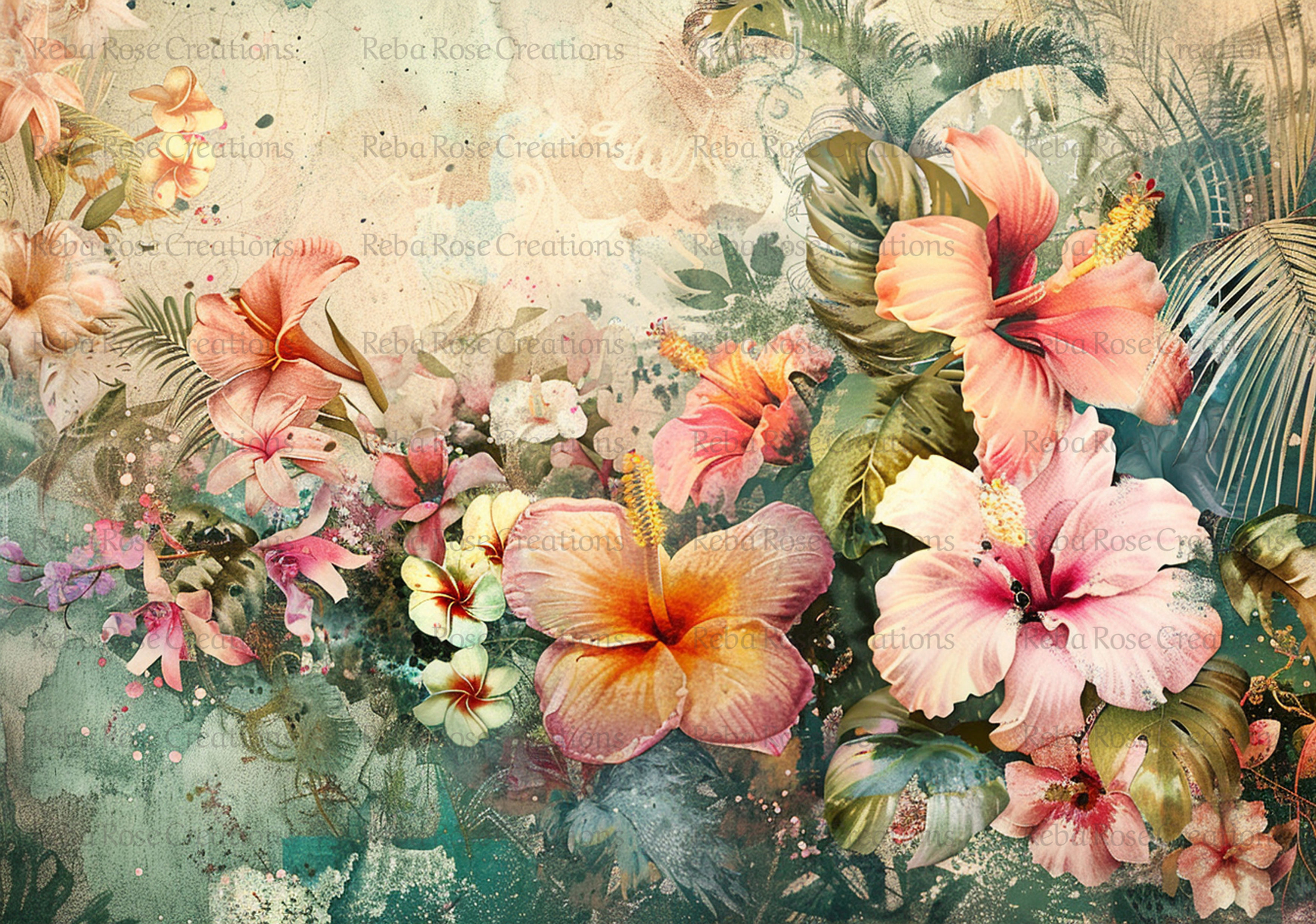 Tropical Flowers Pink