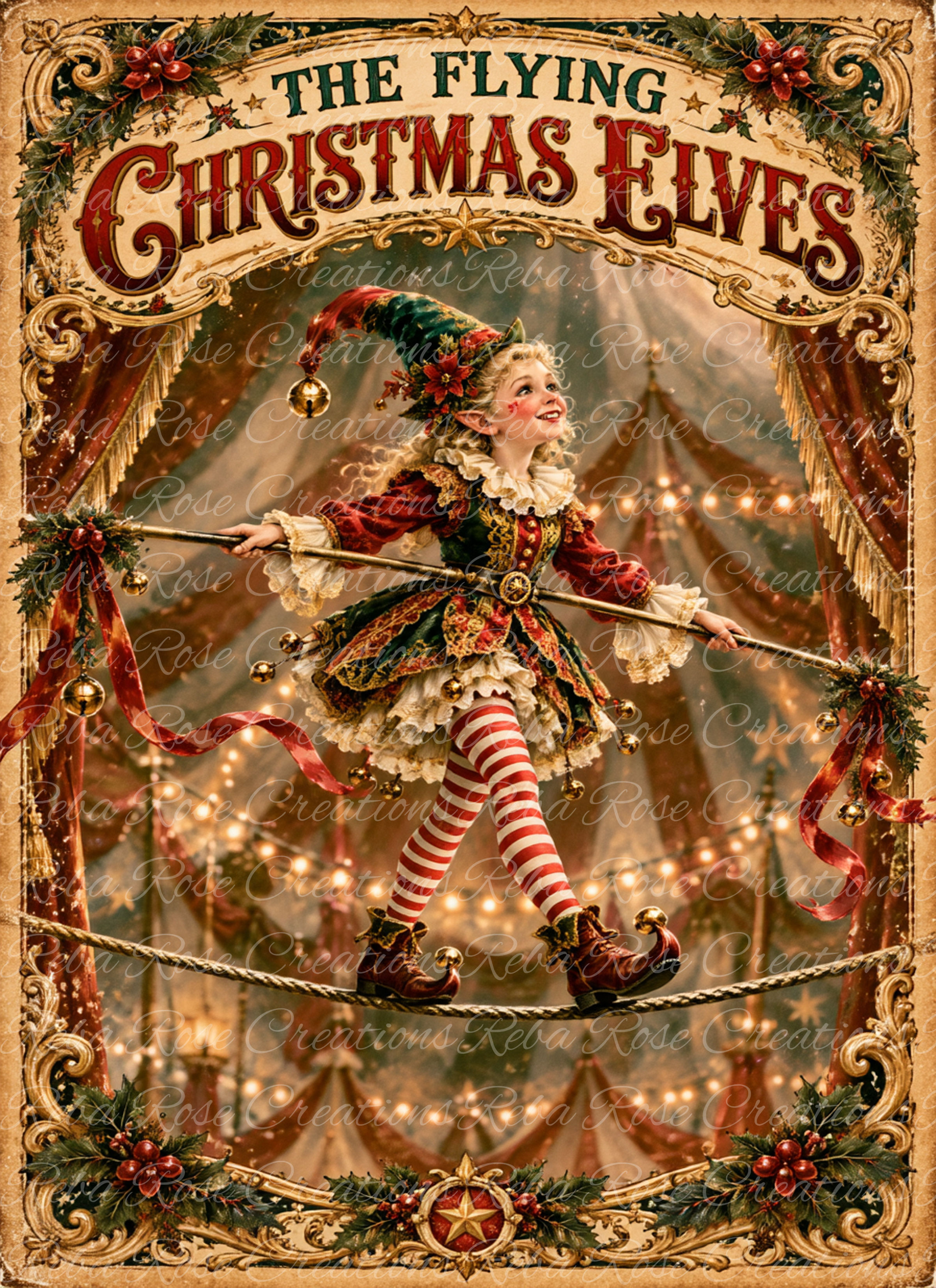 3258-hristmas Circus- Flying Christmas Elves