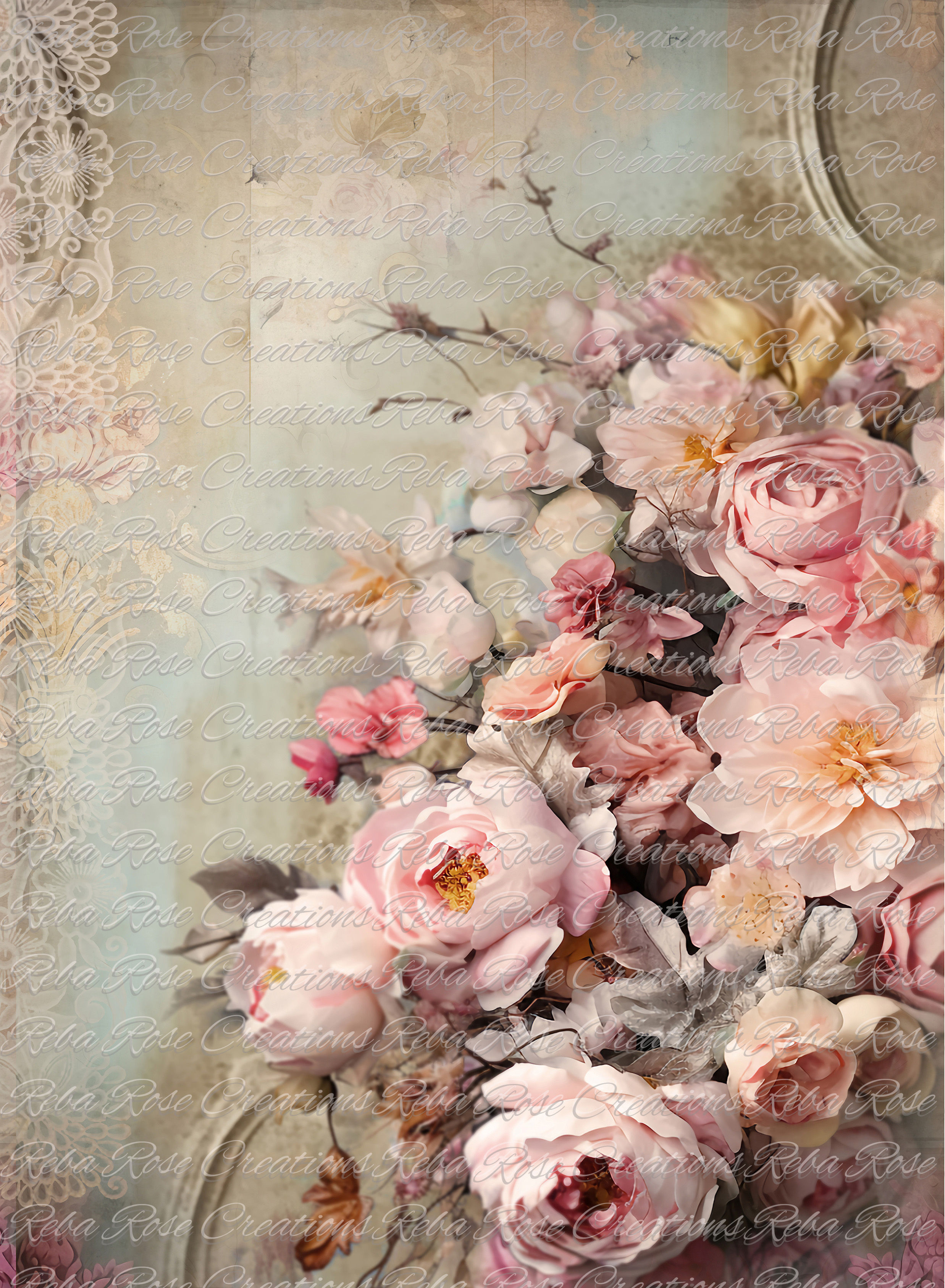 A3-149-V20-5C-Vintage Ballerina Right Bouquet